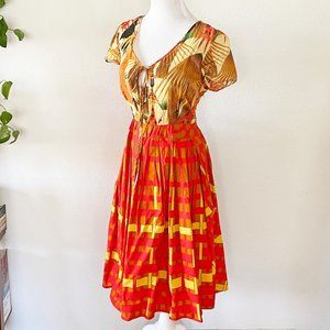 Marni Cotton Pleated Poplin Dress Size 44 IT